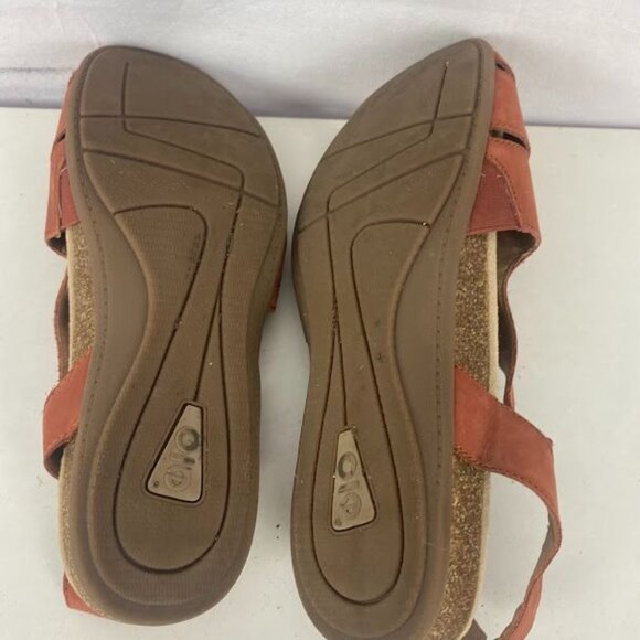 Earth Origins Birdine Leather Orange Casual Round Toe Sandals 9M - Picture 5 of 6